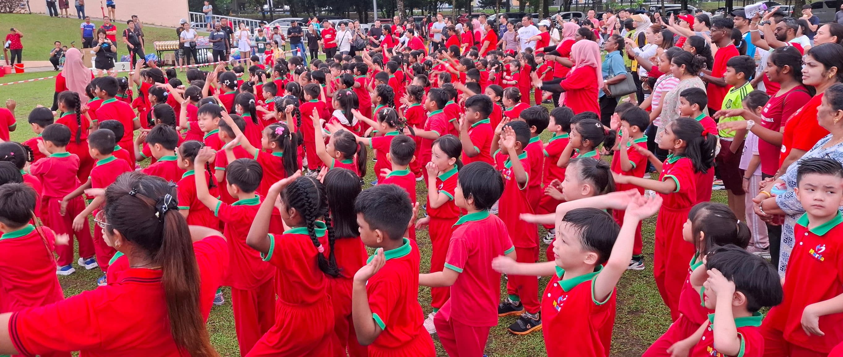 Happy children learning
